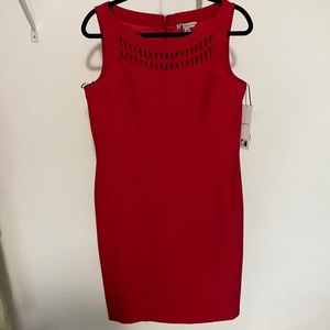 Leslie Fay Red Dress Size 12 NWT